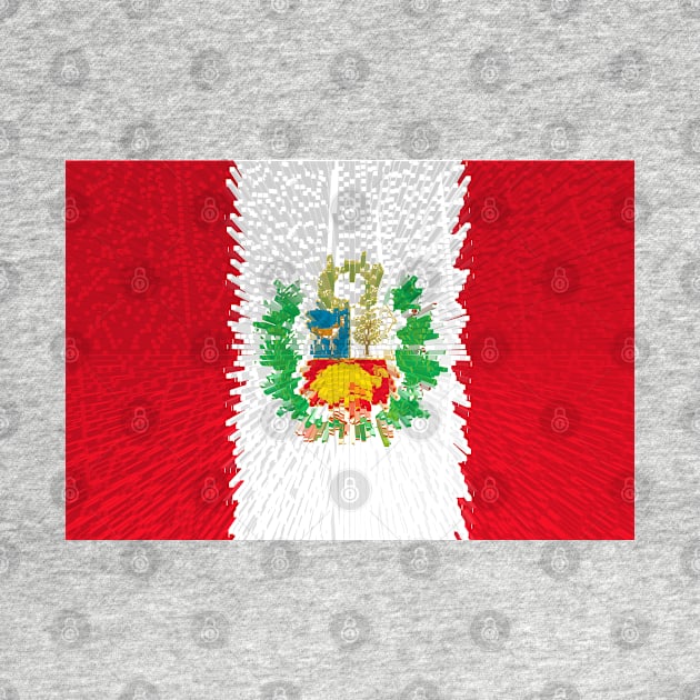 Extruded flag of Peru by DrPen